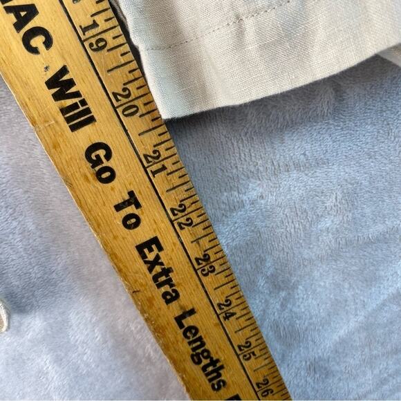 GUESS Capri Pants Linen Off White Size Medium Pockets Summer Neutral Lightweight - Picture 6 of 10